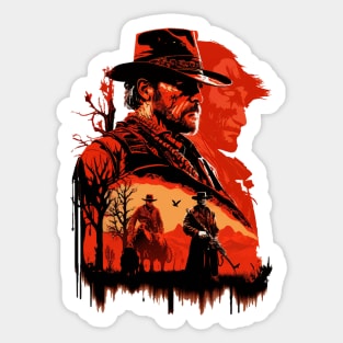 Red Dead Redemption 2 Crowboy T-shirt & Accessories gaming Gift ideas Sticker